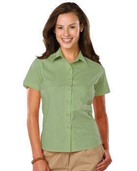 'BG6218S Ladies' S/S Stretch Poplin Shirt'