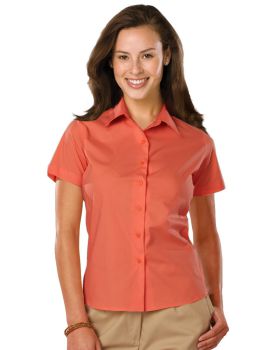'BG6218S Ladies' S/S Stretch Poplin Shirt'