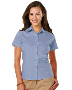 'BG6218S Ladies' S/S Stretch Poplin Shirt'