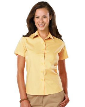 'BG6218S Ladies' S/S Stretch Poplin Shirt'