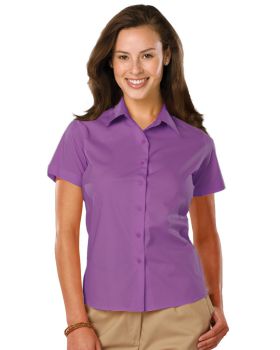 'BG6218S Ladies' S/S Stretch Poplin Shirt'