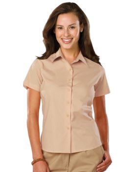 'BG6218S Ladies' S/S Stretch Poplin Shirt'