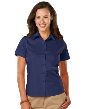 'BG6218S Ladies' S/S Stretch Poplin Shirt'