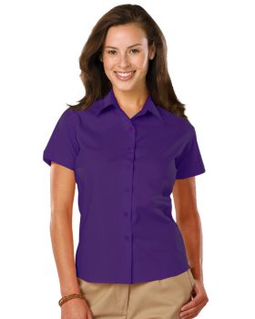 'BG6218S Ladies' S/S Stretch Poplin Shirt'