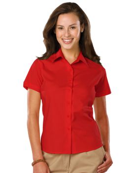 'BG6218S Ladies' S/S Stretch Poplin Shirt'
