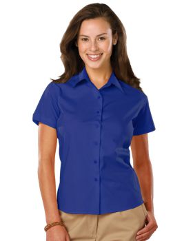'BG6218S Ladies' S/S Stretch Poplin Shirt'