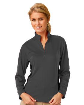 'BG6222 Ladies' Wicking L/S Zip Pullover'