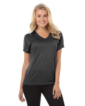 'BG6228 Ladies' Heathered V-Neck Tee'