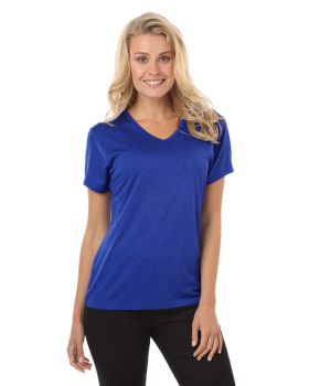'BG6228 Ladies' Heathered V-Neck Tee'