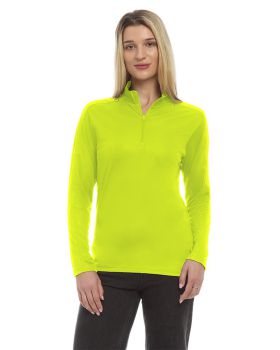 'BG6230 Ladies' Wicking L/S Solid Zip Pullover'
