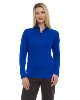 'BG6230 Ladies' Wicking L/S Solid Zip Pullover'
