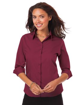 'BG6260 Ladies' 3/4 Sleeve Poplin Shirt'