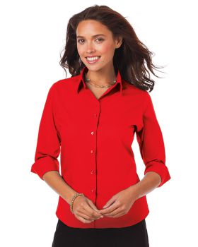 'BG6260 Ladies' 3/4 Sleeve Poplin Shirt'