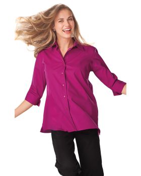 'BG6261 Ladies' 3/4 Sleeve Poplin Swing Shirt'