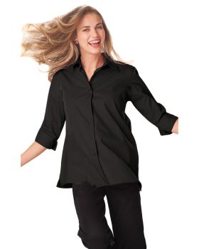 'BG6261 Ladies' 3/4 Sleeve Poplin Swing Shirt'