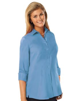 'BG6261 Ladies' 3/4 Sleeve Poplin Swing Shirt'