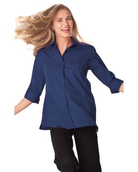'BG6261 Ladies' 3/4 Sleeve Poplin Swing Shirt'