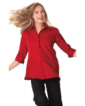'BG6261 Ladies' 3/4 Sleeve Poplin Swing Shirt'