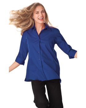 'BG6261 Ladies' 3/4 Sleeve Poplin Swing Shirt'