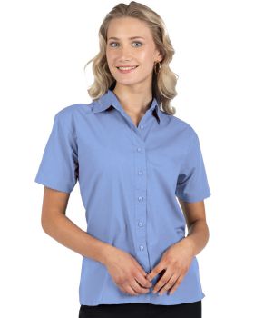 'BG6266S Ladies' S/S Superblend Poplin Shirt with Matching Buttons'