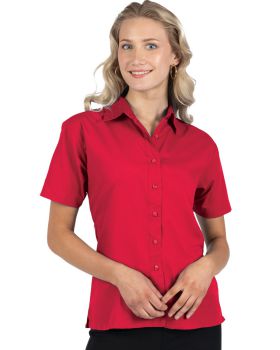 'BG6266S Ladies' S/S Superblend Poplin Shirt with Matching Buttons'