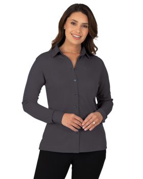 'BG6273 Ladies' Knit Stretch Woven Shirt'