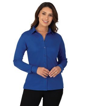 'BG6273 Ladies' Knit Stretch Woven Shirt'