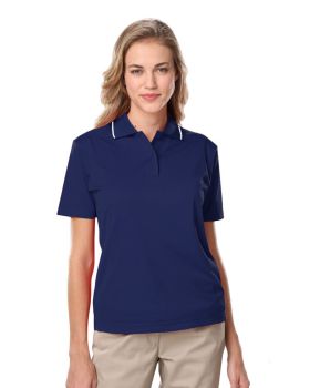 'BG6301 Ladies' s Striped Trim Value Polo'