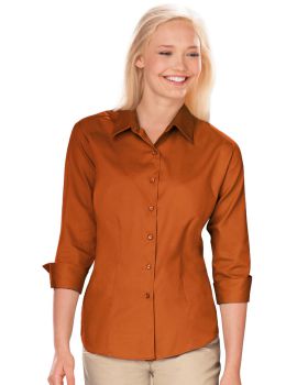 'BG6330 Ladies' 3/4 Sleeve Fine Line Twill Shirt'