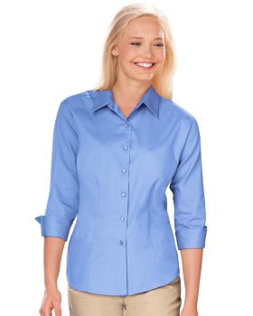 'BG6330 Ladies' 3/4 Sleeve Fine Line Twill Shirt'