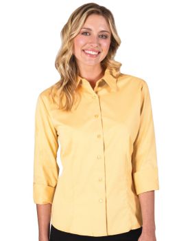 'BG6330 Ladies' 3/4 Sleeve Fine Line Twill Shirt'