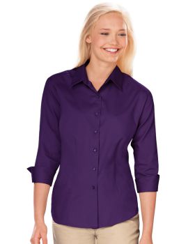 'BG6330 Ladies' 3/4 Sleeve Fine Line Twill Shirt'