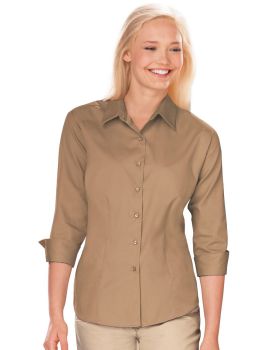 'BG6330 Ladies' 3/4 Sleeve Fine Line Twill Shirt'