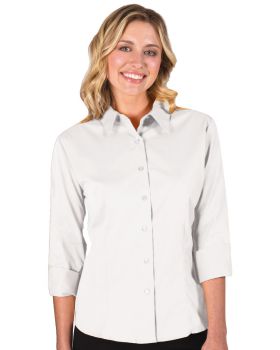 'BG6330 Ladies' 3/4 Sleeve Fine Line Twill Shirt'