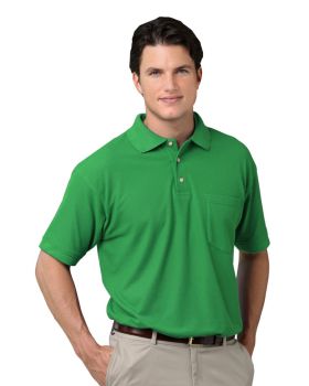 'BG7202 Men's Scotchgard Pique Polo with Pocket'
