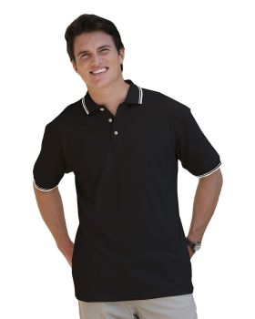 'BG7205 Men's Superblend Tipped Polo'