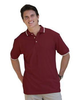 'BG7205 Men's Superblend Tipped Polo'