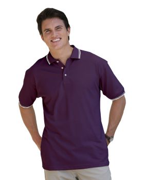 'BG7205 Men's Superblend Tipped Polo'