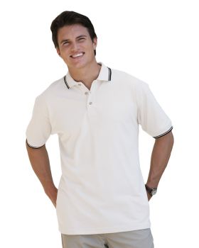 'BG7205 Men's Superblend Tipped Polo'