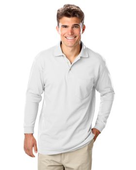'BG7208 Adult Superblend L/S Pocketed Polo'