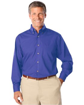 'BG7216 Men's L/S Superblend Poplin Shirt with Bone Buttons'