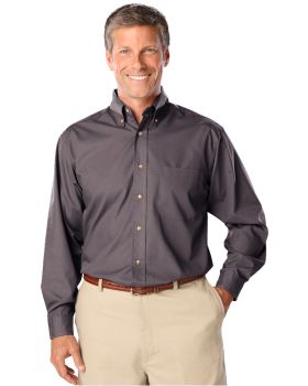 'BG7216 Men's L/S Superblend Poplin Shirt with Bone Buttons'
