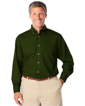 'BG7216 Men's L/S Superblend Poplin Shirt with Bone Buttons'