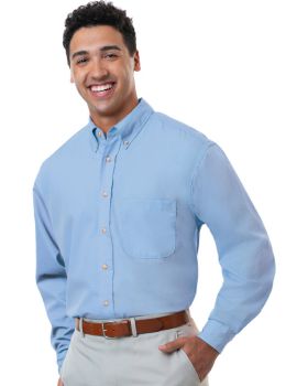 'BG7216 Men's L/S Superblend Poplin Shirt with Bone Buttons'