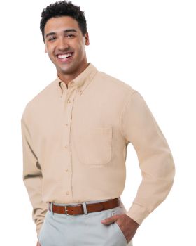 'BG7216 Men's L/S Superblend Poplin Shirt with Bone Buttons'