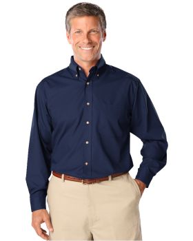 'BG7216 Men's L/S Superblend Poplin Shirt with Bone Buttons'