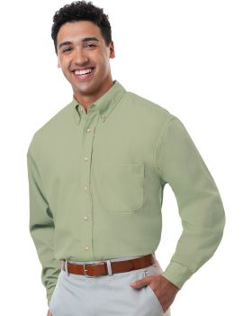 'BG7216 Men's L/S Superblend Poplin Shirt with Bone Buttons'