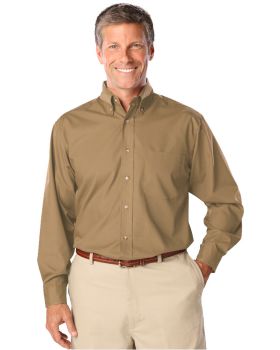'BG7216 Men's L/S Superblend Poplin Shirt with Bone Buttons'