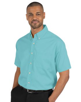 'BG7216S Men's S/S Superblend Poplin Shirt with Bone Buttons'