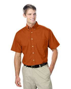 'BG7216S Men's S/S Superblend Poplin Shirt with Bone Buttons'
